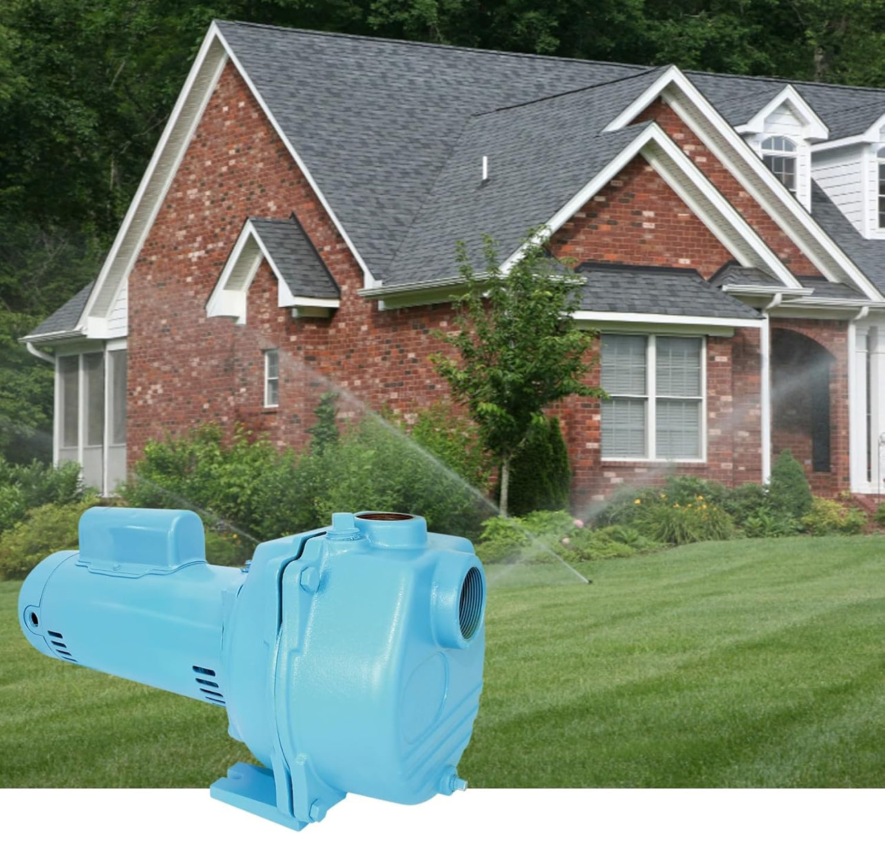 Little Giant LSPH-200-C 2 HP, 230V 84 GPM, 57 PSI High Pressure Sprinkler/Irrigation Pump, Blue, 558298